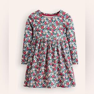 Mini Boden Floral Jersey Longsleeve Dress